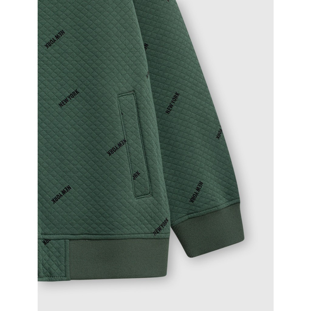 Áo khoác nỉ bé trai CANIFA áo bomber dập 3D in tràn 2OT23W018