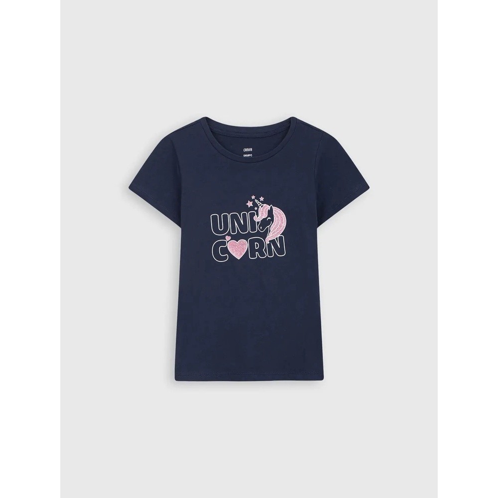 Áo phông bé gái CANIFA form nhỏ chất cotton 1TS22W019