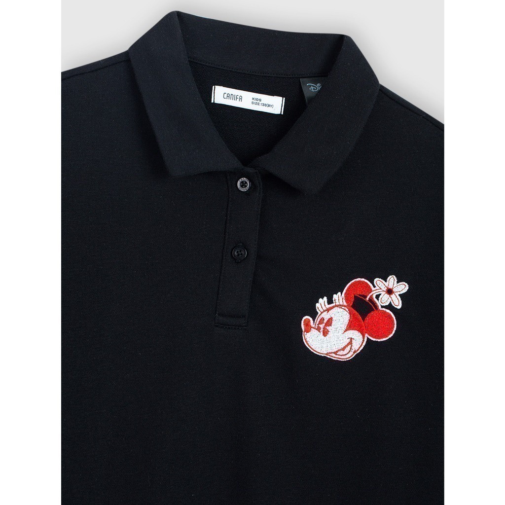 Váy liền bé gái CANIFA đầm dáng suông in hình cổ polo 1DS22W034