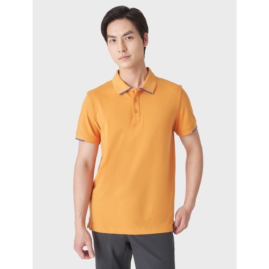 Áo polo nam CANIFA áo thun có cổ chất liệu cotton phối kẻ 8TP23A003