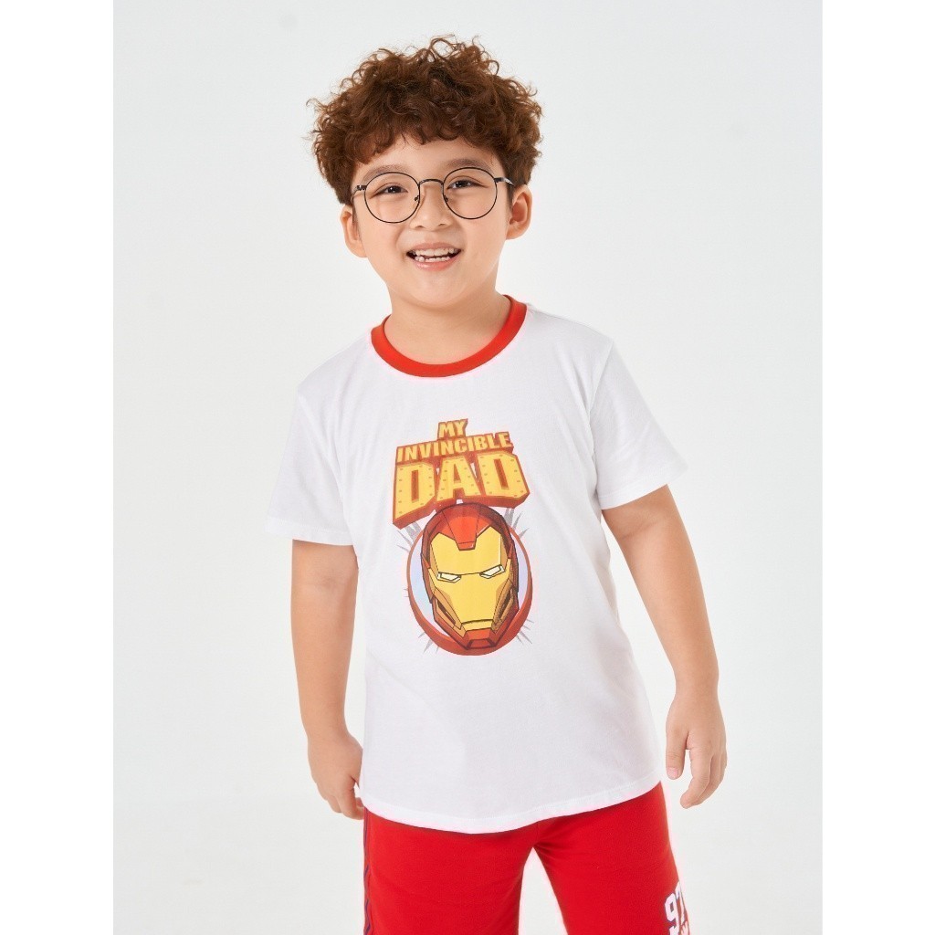 Áo phông bé trai CANIFA in hình nhân vật Marvel chất liệu cotton USA 2TS22S035