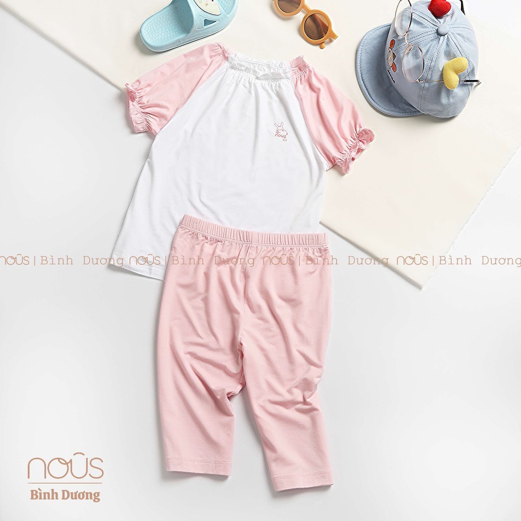 Bộ quần áo trẻ em Nous Kid trắng xanh lơ Nous Bình Dương - SPE01142