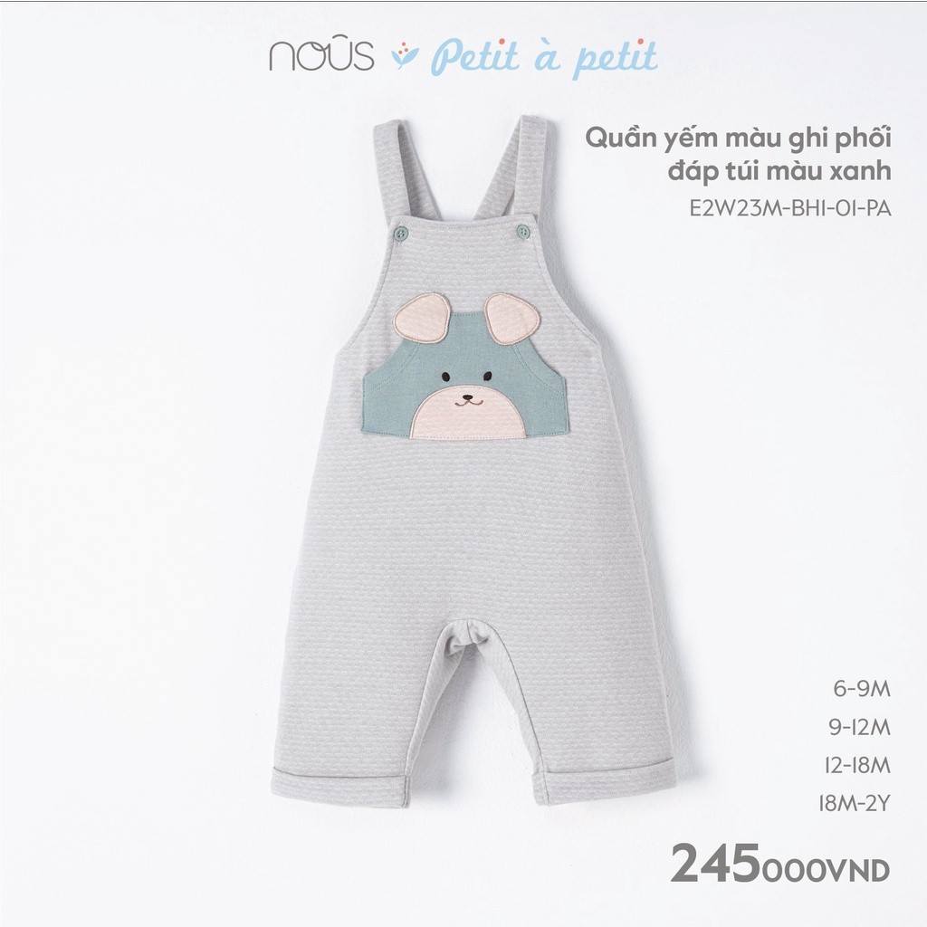 Quần yếm ghi túi xanh Nous Bình Dương - SPE01156
