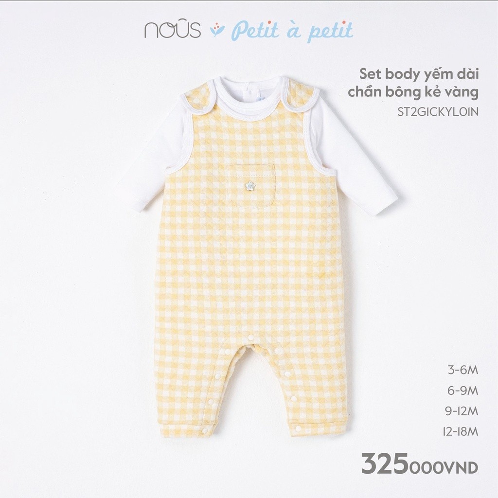 Set BDY chần bông kẻ vàng Nous Bình Dương - SPE01246