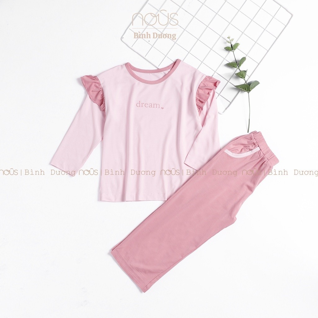 Bộ quần áo trẻ em nous kids bé gái trắng vàng có họa tiết 2 đến 5 tuổi Nous Bình Dương - SPE01247