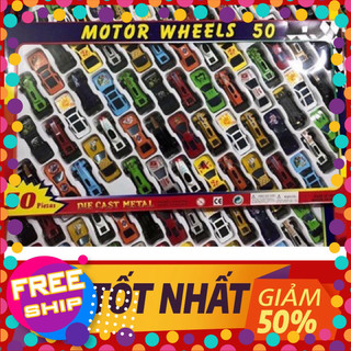 (Bán chạy nhất) Sale Set ô tô sắt 50 chiếc cho bé ( hàng đẹp có xe đua )