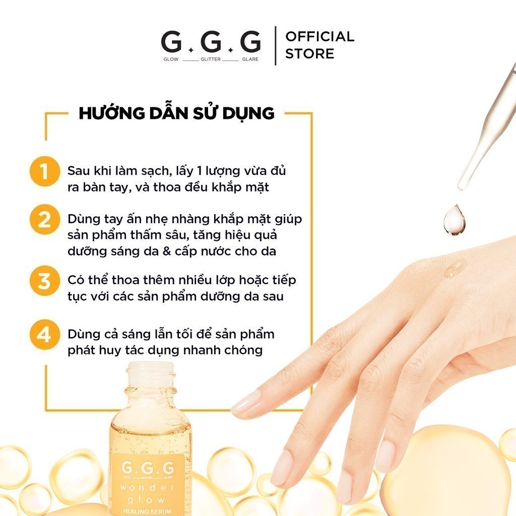 Tinh Chất Serum Tái Tạo Da Mờ Thâm Mụn  G.G.G Wonder Glow Healing Serum 30ml