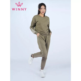 Bộ Mặc Nhà Nữ WINNY Kiểu Dài Thu Đông Chất CVC Gân 1MNCG22538D