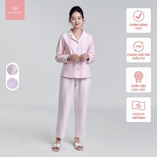 Bộ mặc nhà nữ WINNY Nỉ nhung mềm nhẹ, êm mịn, ấm áp 1MNNI23625D