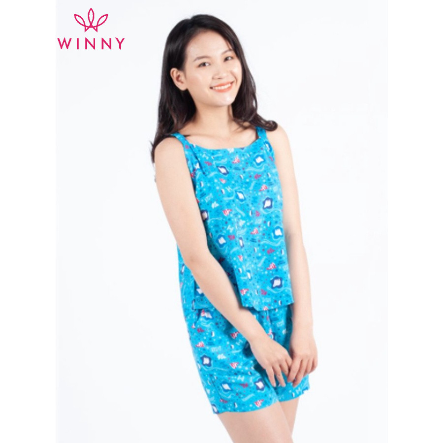 Bộ mặc nhà áo dây quần đùi Winny 2MNLA21001H