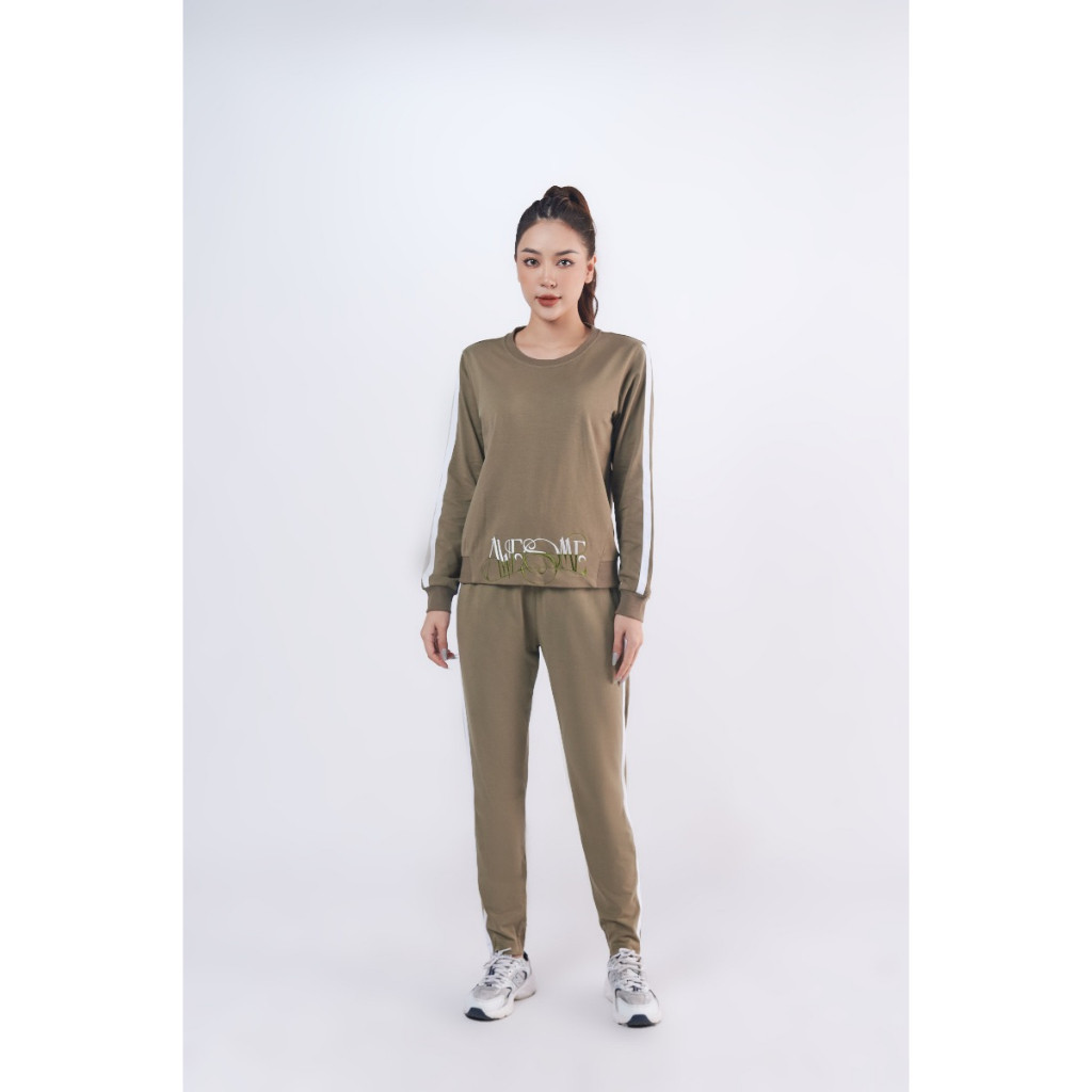 Bộ Mặc Nhà Nữ WINNY Đồ Ngủ Kiểu Dài Tay Dáng Năng Động Chất CVC Thun Gân 1MNCG22542D