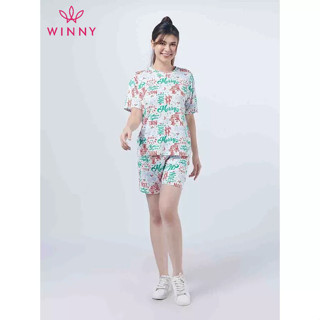 Bộ Mặc Nhà Nữ Rất Rộng Lùi Size ( Mô tả) Winny Đồ Ngủ Cộc Tay Quần Đùi Suông KW-22904