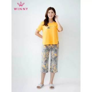 Bộ Mặc Nhà Nữ WINNY Đồ Ngủ Kiểu Tay Cộc Quần Ngố Chất Cotton 1MNCT21312N