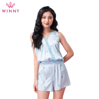 Bộ Mặc Nhà Nữ WINNY Đồ Ngủ Kiểu Jumpsuit Sát Nách Dây Quần Đùi CASA206004
