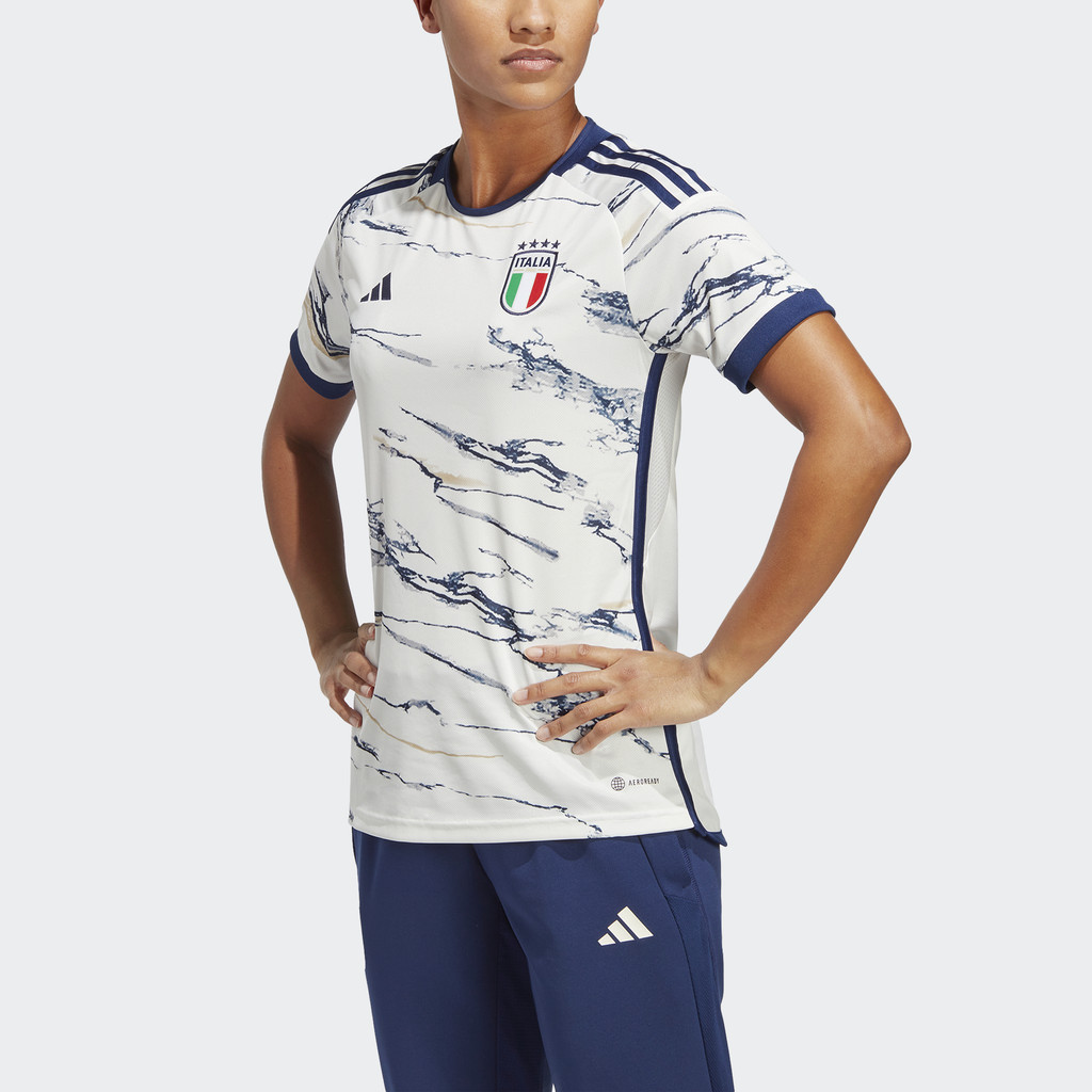 adidas Bóng đá Áo Đấu Sân Khách Italia 23 Nữ trắng HT1615