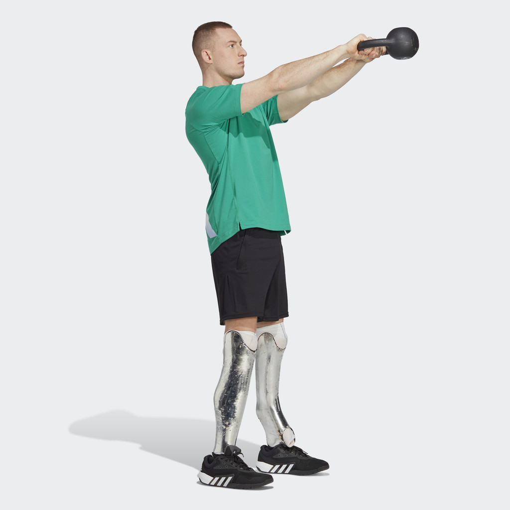 Adidas Tập luyện Áo Thun Tập Luyện Logo 3 Bar Train Icons Nam màu xanh lá IC5492