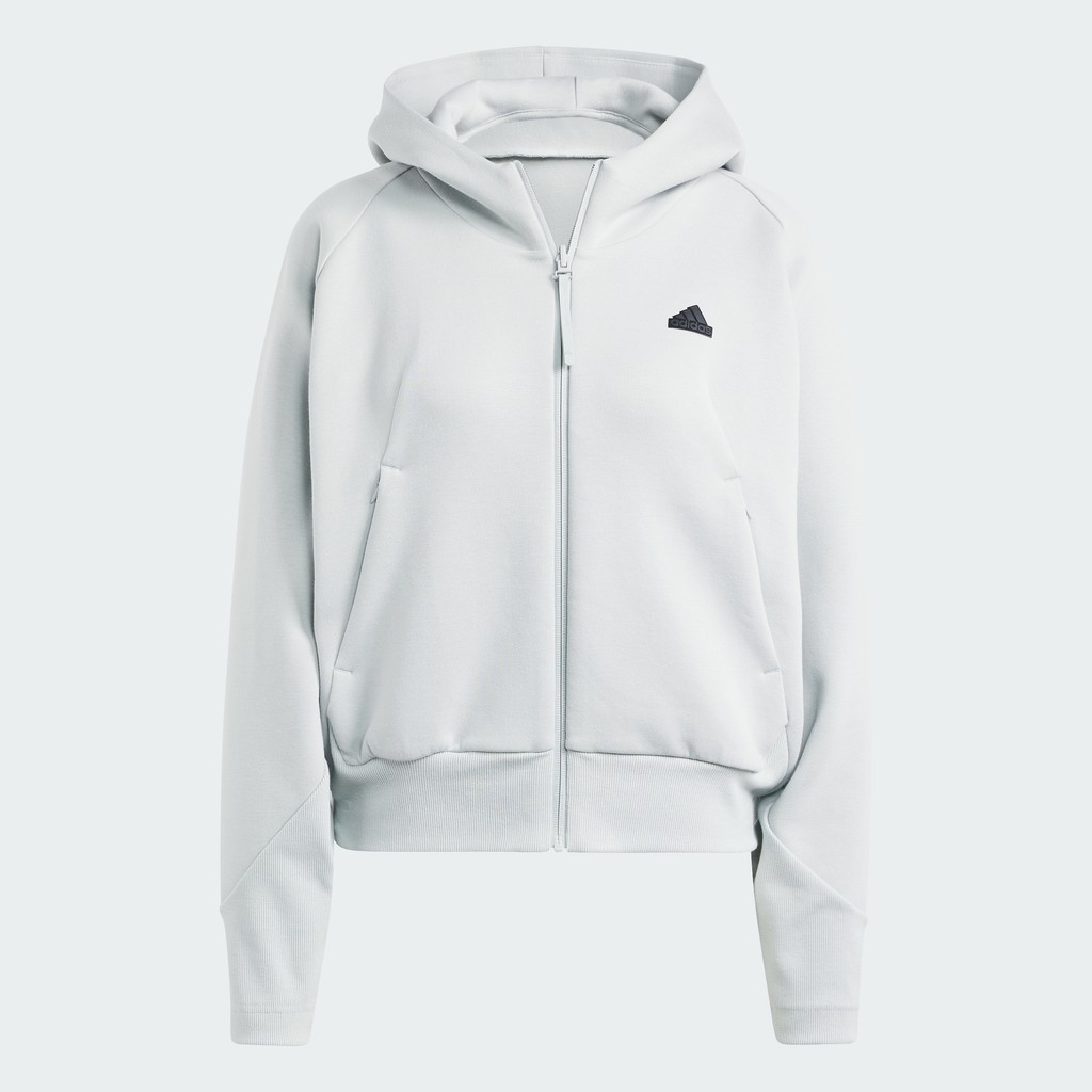 adidas Phong cách sống Áo Hoodie Khóa Kéo Dọc Thân adidas Z.N.E. Nữ Xám IN5134
