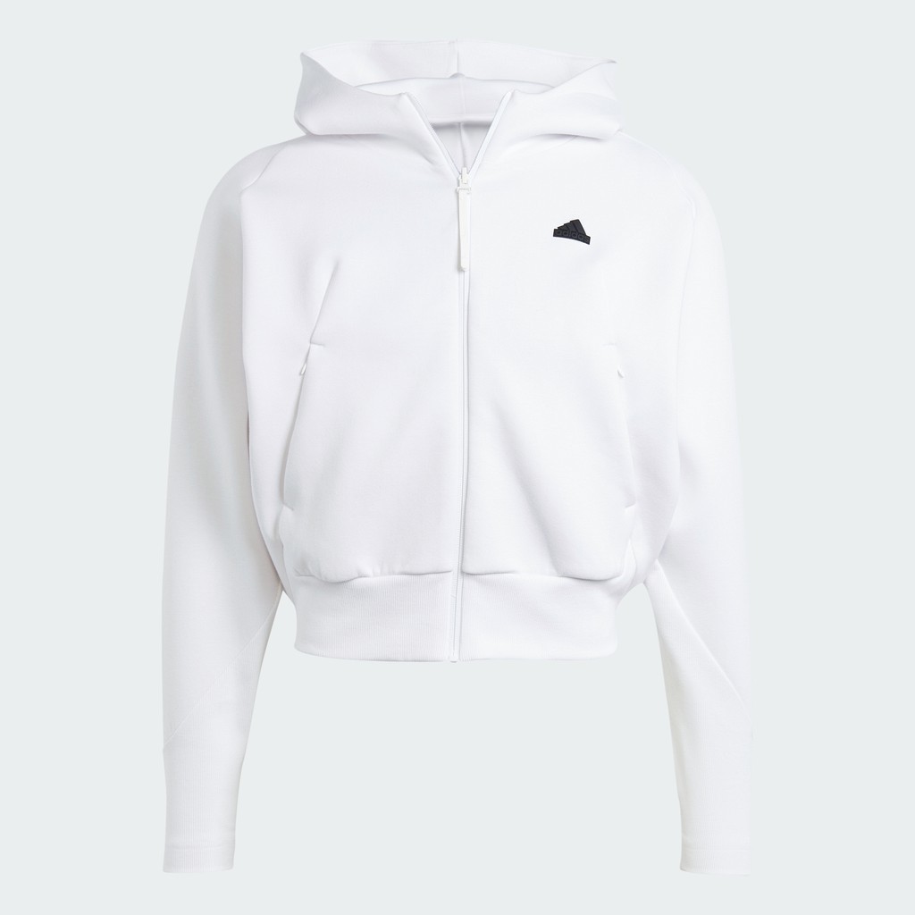 adidas Phong cách sống Áo Hoodie Khóa Kéo Dọc Thân adidas Z.N.E. Nữ trắng IN5133