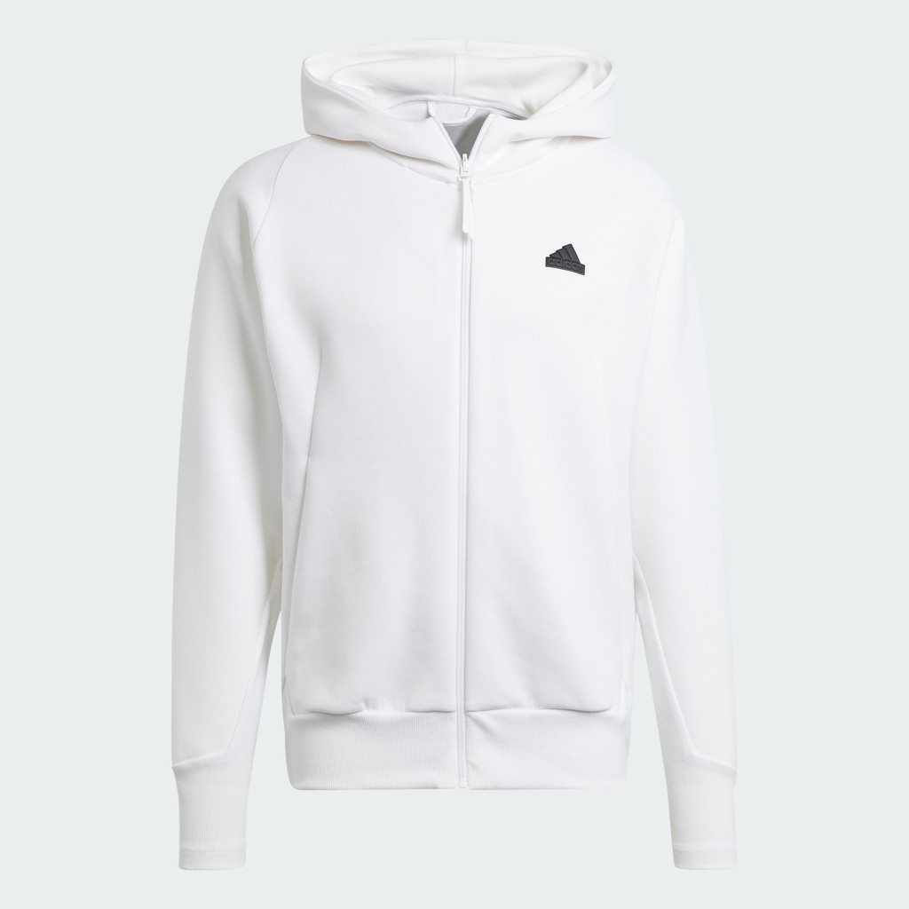 adidas Phong cách sống Áo Track Jacket Có Mũ Khóa Kéo Dọc Thân Premium Z.N.E. Nam trắng IN5092