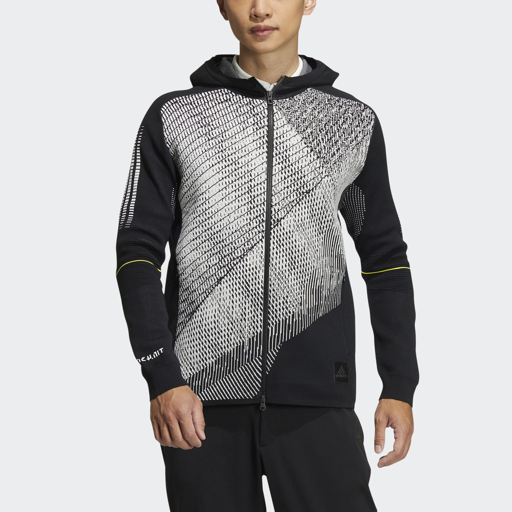 Adidas Đánh gôn Áo Khoác Có Mũ Primeknit Statement Nam Đen HG4129