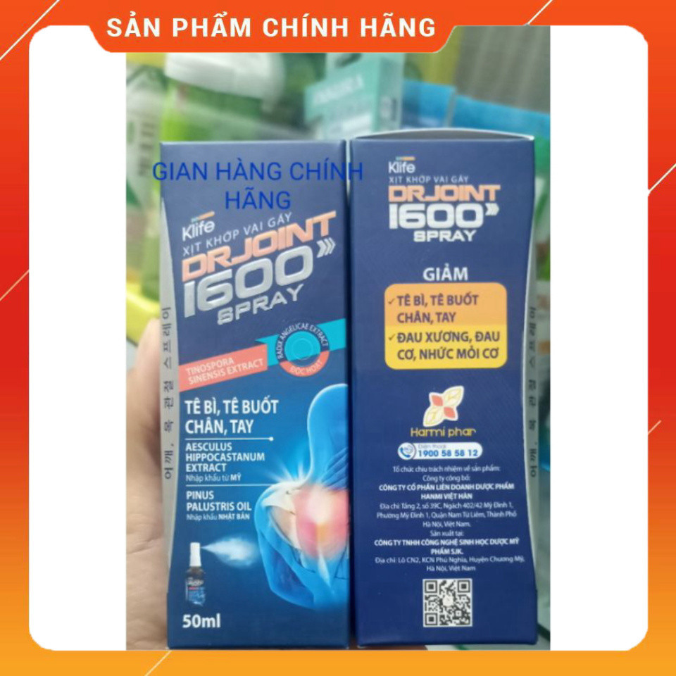 XỊT KHỚP VAI GÁY DR.JOINT 1600 SPRAY