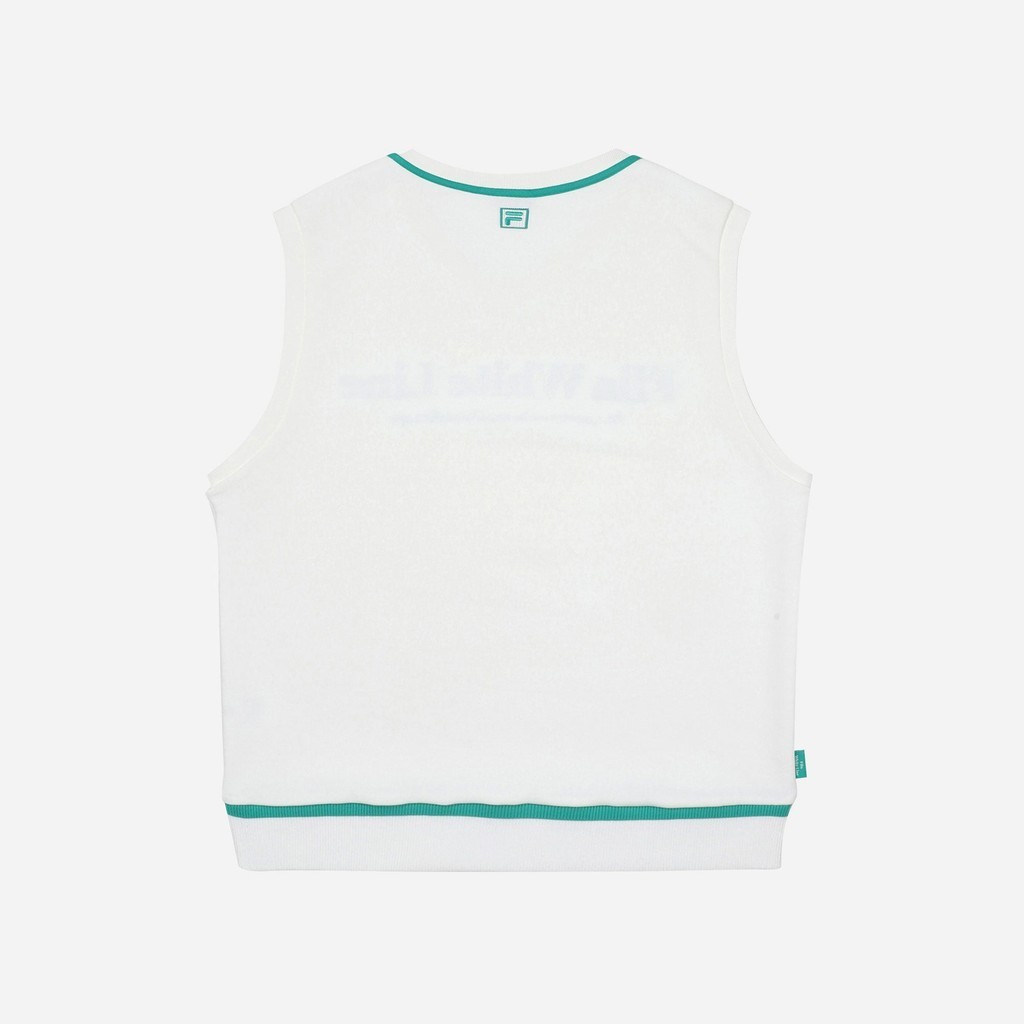 Áo thun ba lỗ thời trang unisex Fila White Line Regular - FS2VTF1331X-OWH