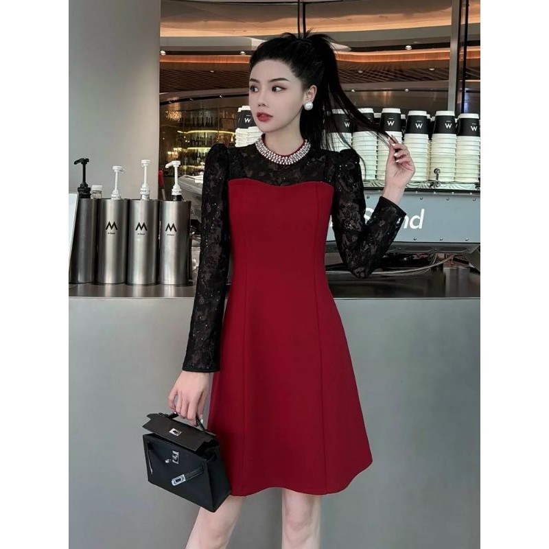 ĐẦM CỔ KẾT HẠT PHỐI REN