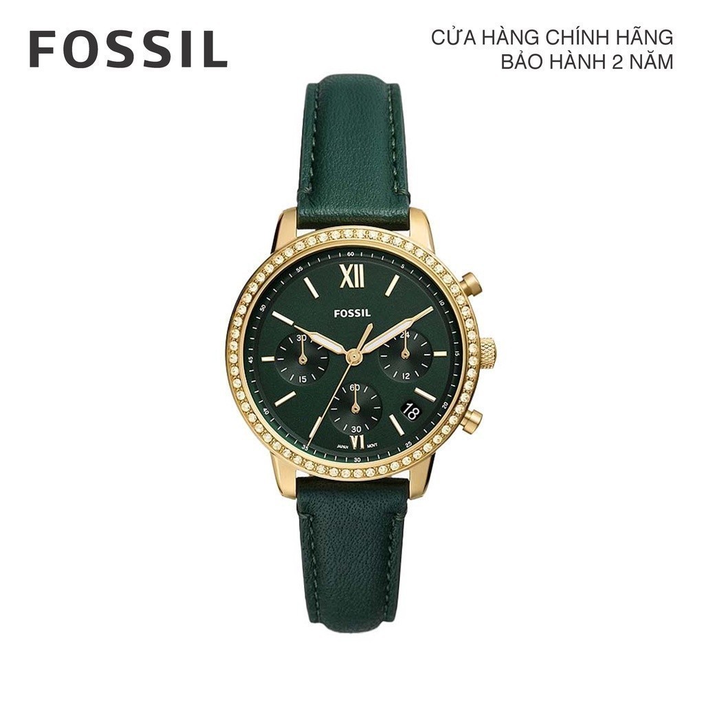 Đồng hồ nữ Fossil NEUTRA ES5239 dây da - màu xanh