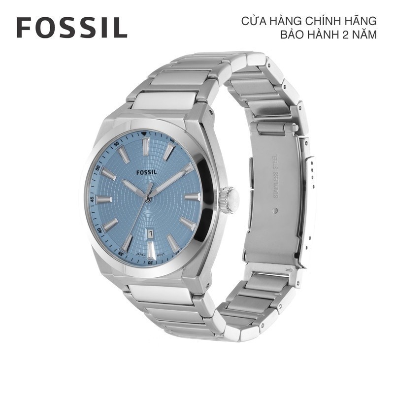 Đồng hồ nam Fossil Everett FS5986 dây thép không gỉ - màu bạc
