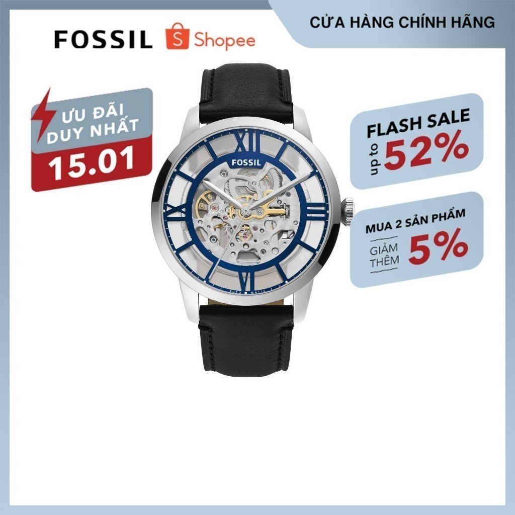 Đồng hồ nam Fossil dây da ME3200 - màu đen