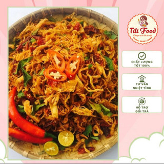 Khô gà lá chanh xé sợi loại ngon hộp 500g thơm ngon đậm vị