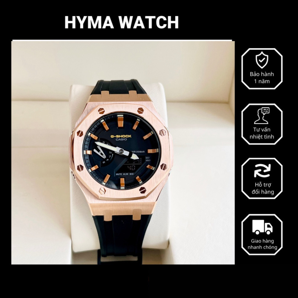Đồng hồ Nam Casio G-Shock GA2100-5A Custom AP Special (Rose Gold X Black) Bảo hành 5 năm Hyma watch