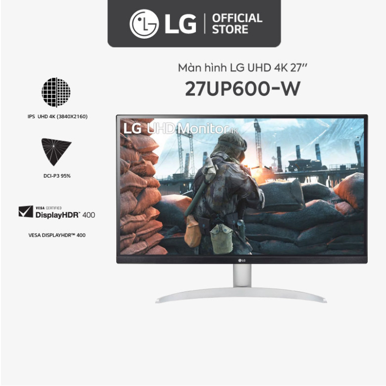[ Màn Hình LG 27UP600-W 27'' 4K UHD IPS VESA DisplayHDR™ 400 - Hàng Chính Hãng