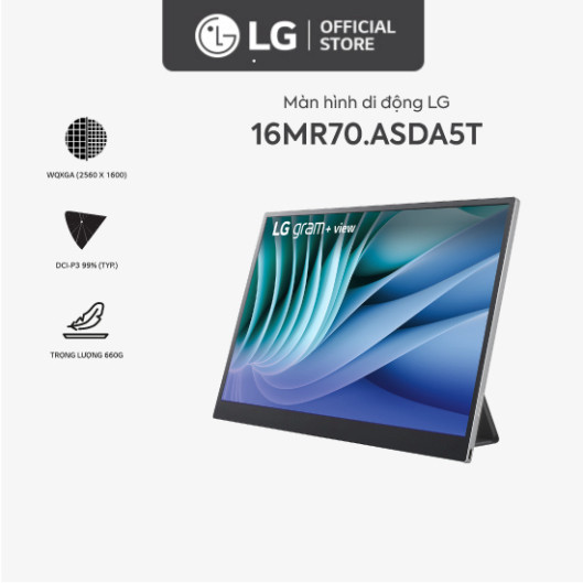 [ Màn Hình Di Động LG Gram View 16MR70.ASDA5 16 inch 2K WQXGA (2560 x 1600) IPS ]