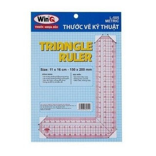 Thước nhựa dẻo vẽ kỹ thuật vuông góc WinQ L505