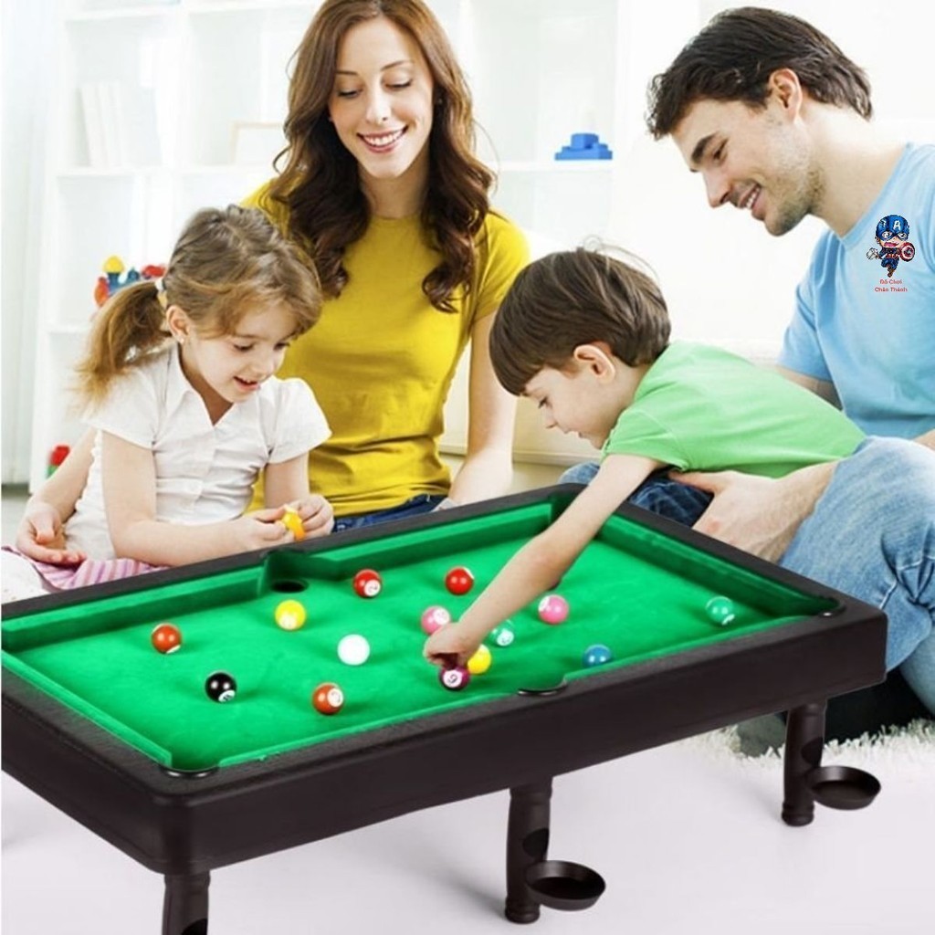 Đồ chơi bàn Bi A mini bàn bida snooker nhựa siêu bền chân chắc chắn cho bé vui chơi cùng bạn bè