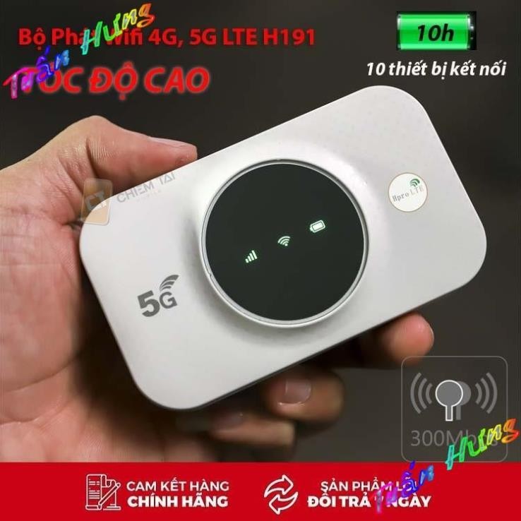 Bộ Phát Wifi 4G/5G LTE Tốc Độ Cao Pocket H191 - Tốc Độ 300Mbps XUYÊN TƯỜNG MẠNH MẼ - Hỗ Trợ 10 Thiết Bị. BH 12 Tháng