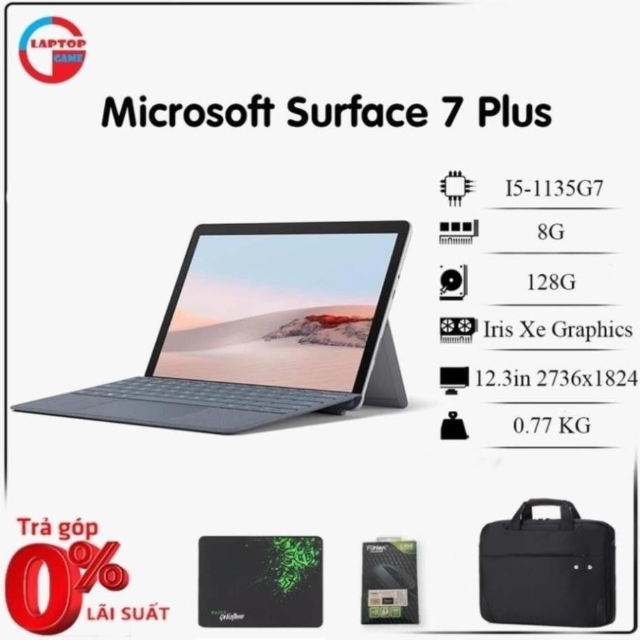 [SALET3] (Combo kèm bút+ phím) Máy tính Microsoft Surface Pro 7 Plus i5/8GB/128GB NK44