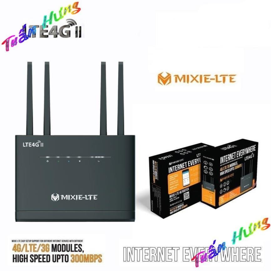 Router Wifi 4G LTE MIXIE II Chính hãng (4 Anten - 32 user - 4 Cổng Lan) Bảo hành 24 Tháng