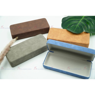 Hộp đựng gọng kính, hộp đựng kính mắt, hộp đựng mắt kính vuông da nhung sần | nhiều màu
