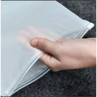 (1 CÁI) Túi zip lụa mờ có khóa kéo nhiều size