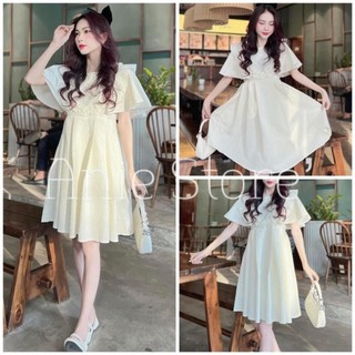 HOT Đầm Xốp Nữ Hoa Mai Tay Bèo 🦋 Váy Nữ Cộc Tay Viền Bèo Dáng Xòe 🦋 VA07 HOT