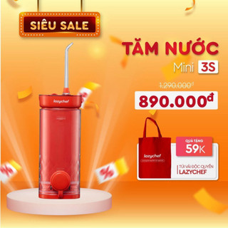 Máy Tăm Nước cầm tay Mini Lazychef LC-01TN - Tăm Nước Vệ Sinh 3 chế độ, Làm Sạch Bằng Sóng Siêu Âm