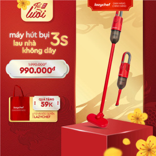 Máy Hút Bụi Lau Nhà Không Dây 3S Lazychef LC-02HB - Bảo hành chánh Hãng 12 Tháng