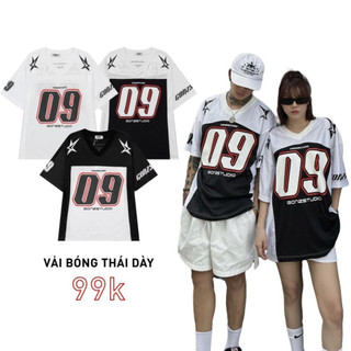 Áo Thun Nam Nữ Số 09 Chất Liệu Cổ Tym Cotton 100% Form Rộng OverSize Áo Thun Phối Bóng Rổ Karants Local Brand 2024 H32