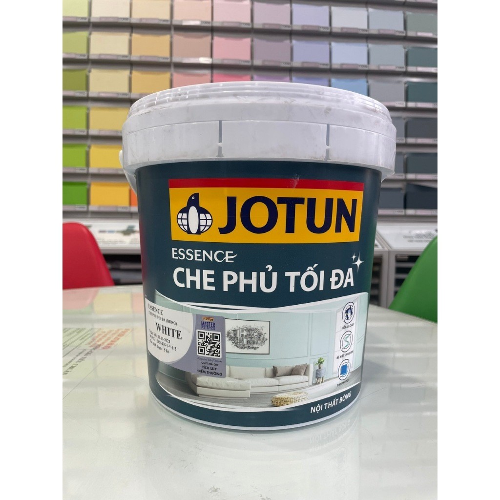 Sơn phủ nội thất Jotun Essence Che phủ tối đa Bóng - 5L