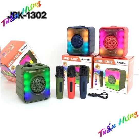 Loa Karaoke Mini JBK-1302 Kèm Mic, Có Led Nhỏ Gọn
