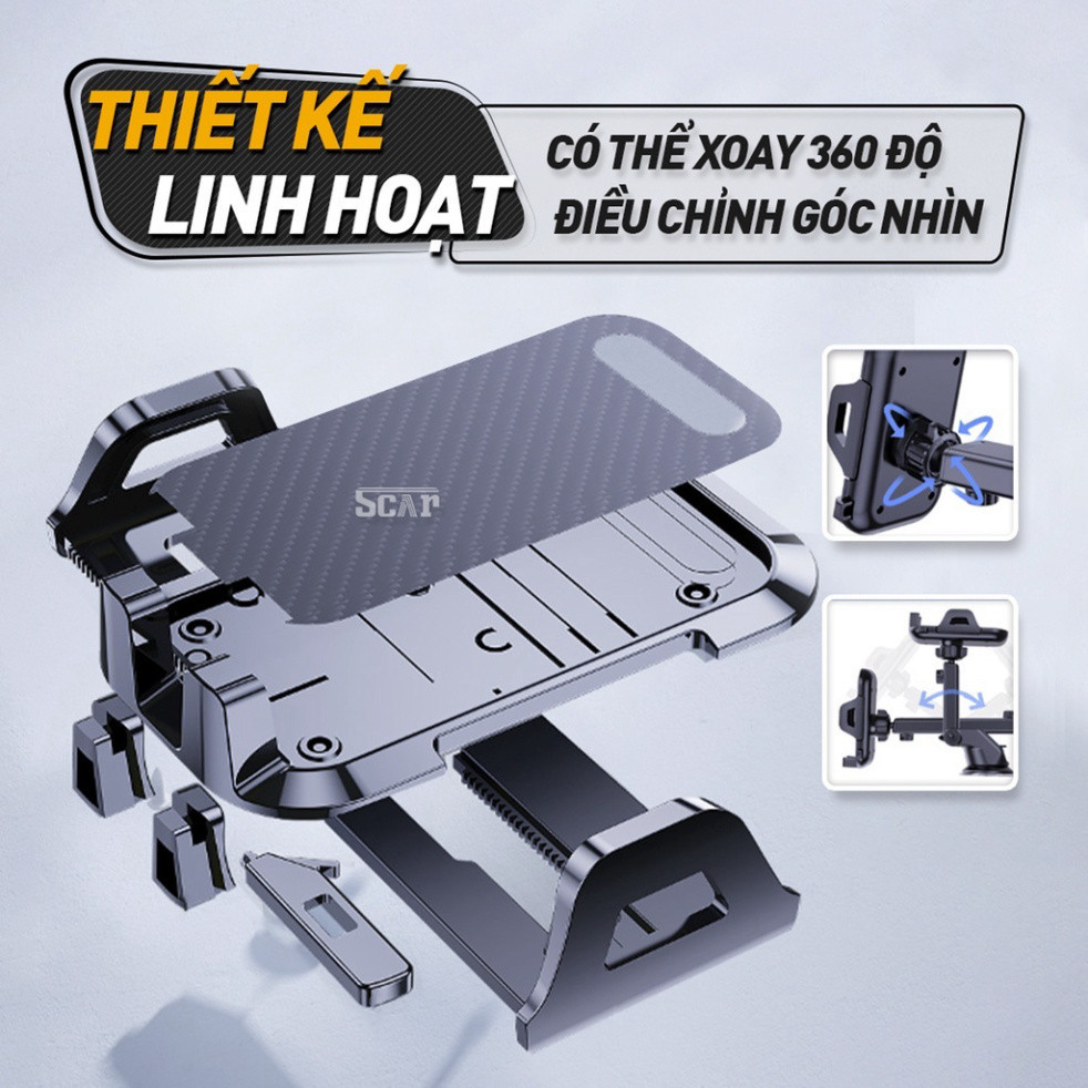 Giá đỡ điện thoại trên ô tô gắn taplo và cửa gió điều hòa, kẹp điện thoại ô tô cực kì chắc chắn S038 | BigBuy360 - bigbuy360.vn