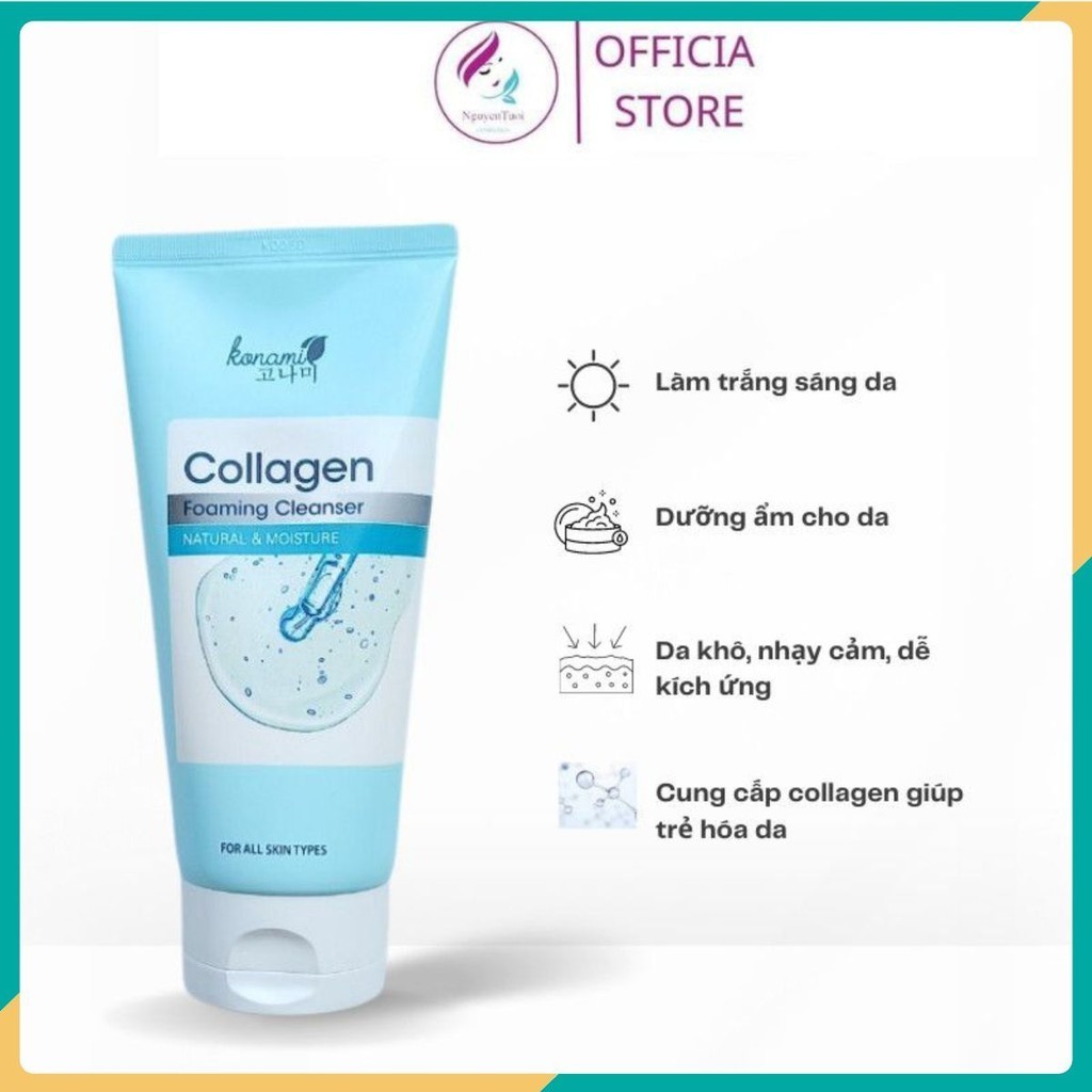 Sữa rửa mặt Konami Collagen Foaming Cleanser Konami 150ml