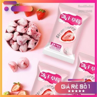 (HOT) Dâu tây sấy khô bọc sữa thơm ngon, dâu tây,- Đồ ăn vặt Trung Quốc